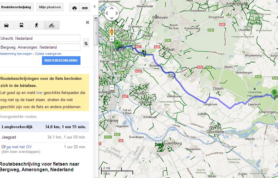 Fietsroutes plannen Google Maps | Fiets.nl - Race website