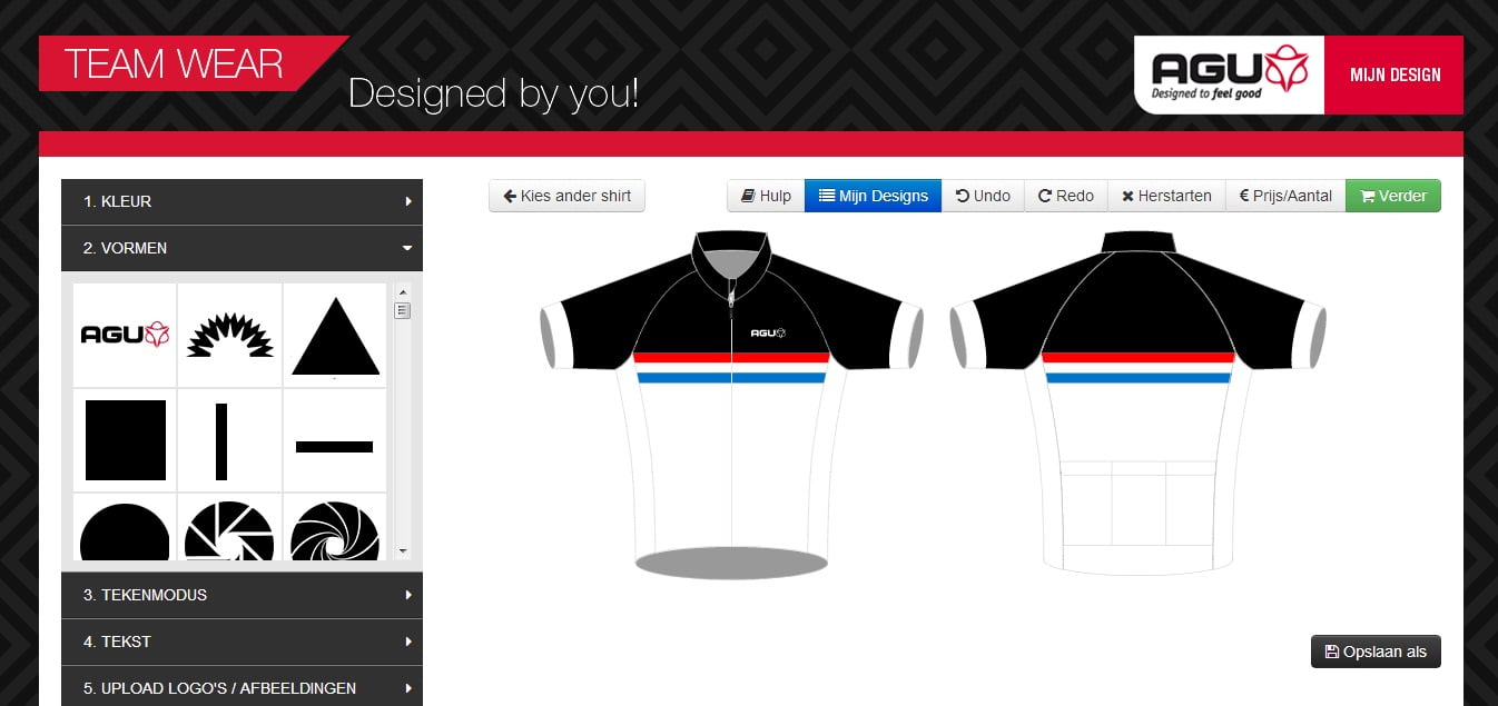 Zelf shirt ontwerpen bij AGU | Fiets.nl - Race en MTB website