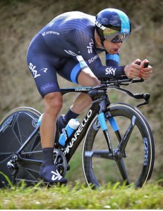 Richie Porte on 3-spoke wheel