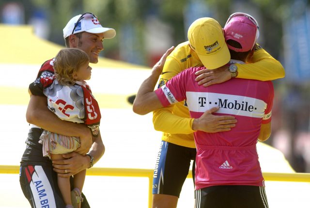 Ivan Basso, Lance Armstrong en Jan Ullrich