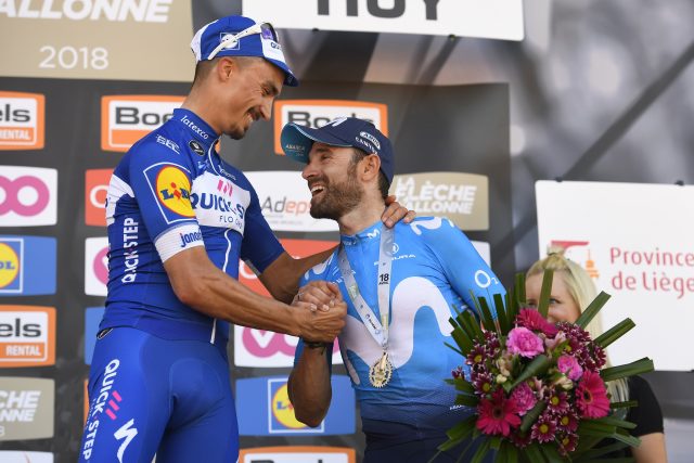 Julian Alaphilippe en Alejandro Valverde 2018