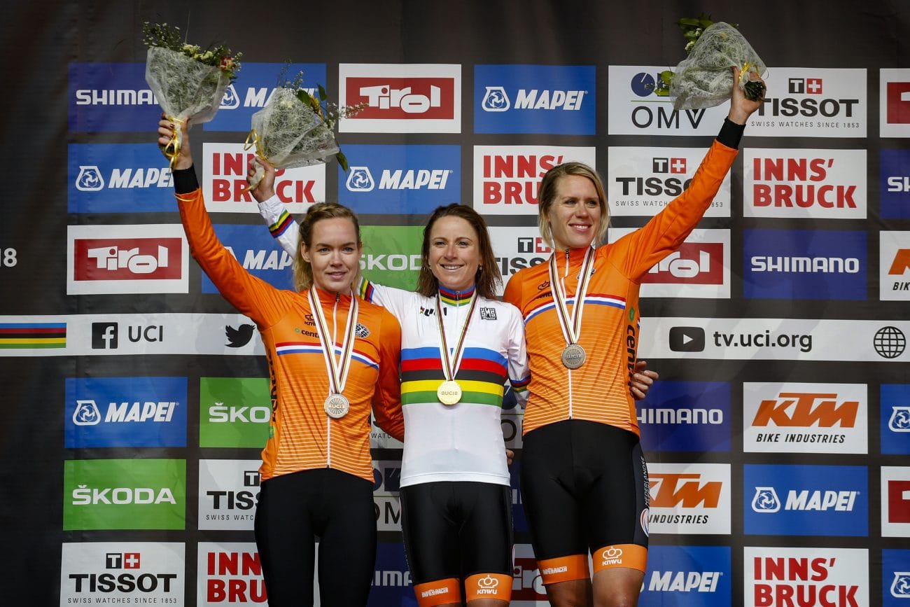 Podium WK tijdrijden 2018