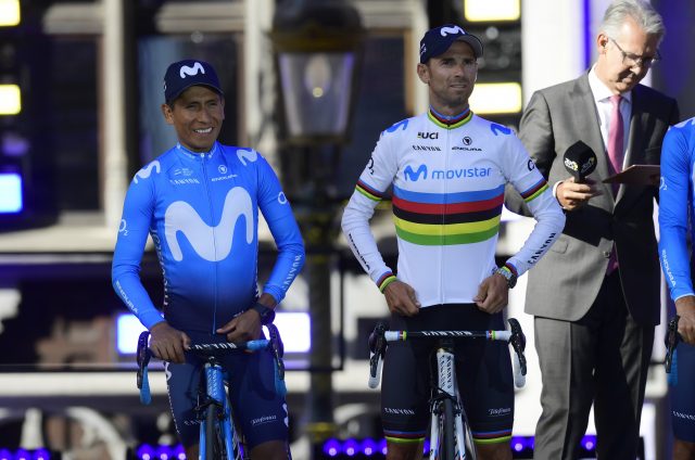 Nairo Quintana en Alejandro Valverde 2019