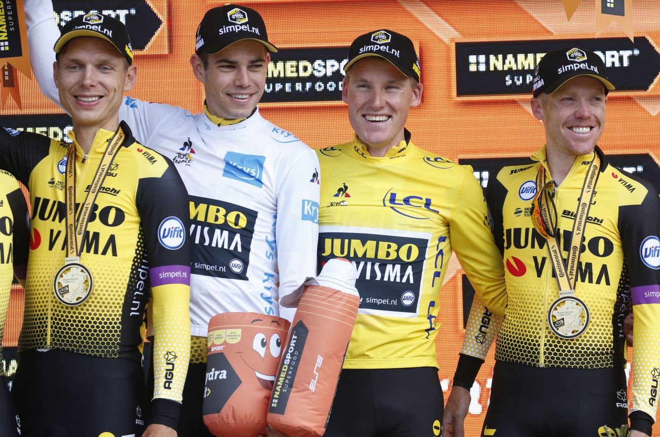 Tony Martin, Wout van Aert, Mike Teunissen, Steven Kruijswijk 2019