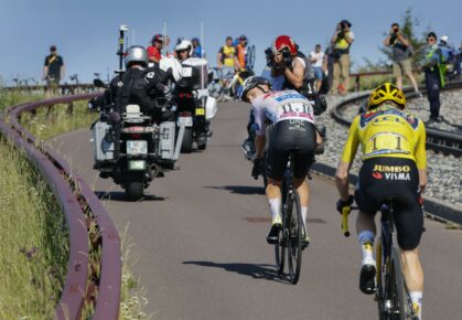 Tadej Pogacar en Jonas Vingegaard