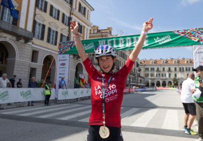 GF La Fausto Coppi 2024 Mediofondo Winner Sonia Passuti - Credits Loris Salussolia